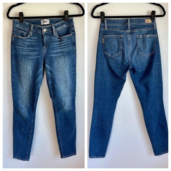 PAIGE Denim Women's Verdugo Ankle Ultra Skinny Jeans in Bali Wash Size 26 - Picture 3 of 10